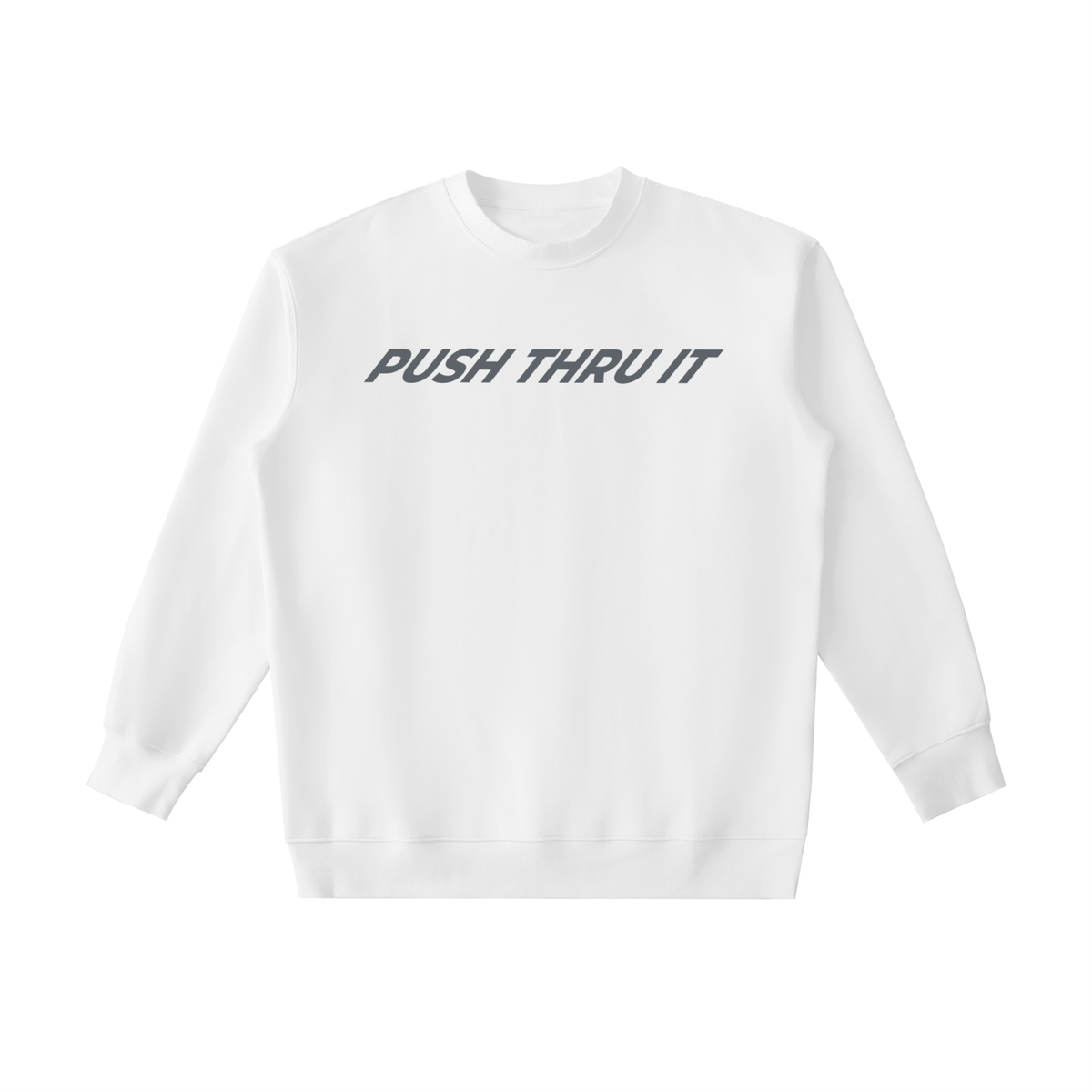 Heavyweight Drop Shoulder Crewneck Sweatshirt - Men's Push Thru It Brick Wall Graphic Back Print VT