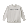 Heavyweight Drop-Shoulder Crewneck Sweatshirt - Push Thru It Chrome Logo Back Print