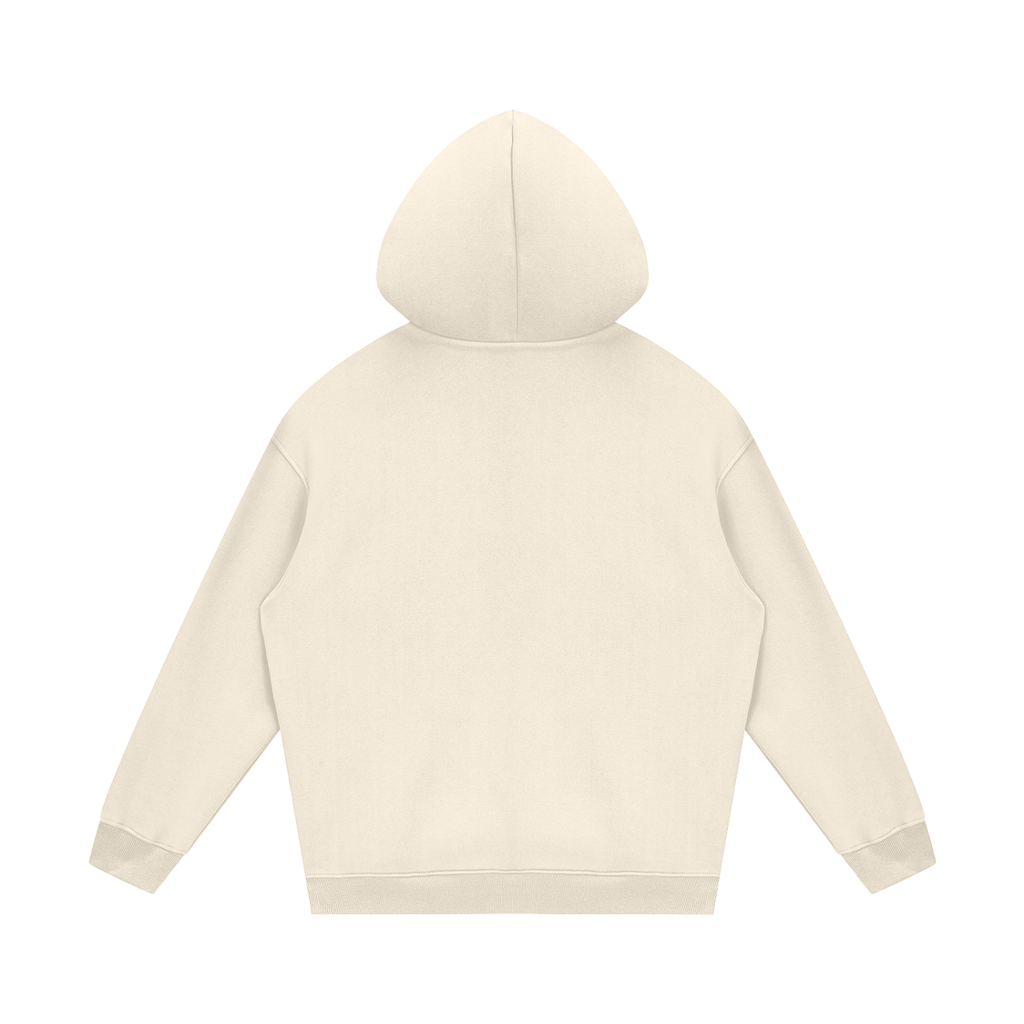 Unisex Heavyweight Relaxed Cotton Blend Hoodie - Push Thru It Original Tri-Color Print