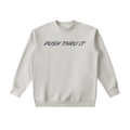 Heavyweight Drop Shoulder Crewneck Sweatshirt - Men's Push Thru It Brick Wall Graphic Back Print VT