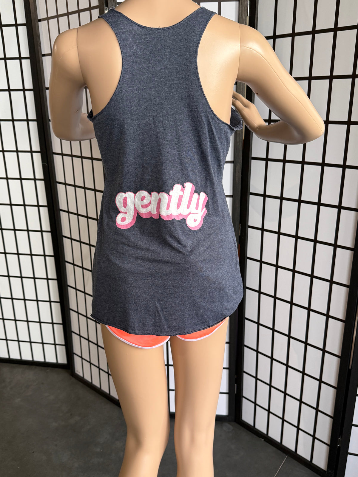 Women's Racerback Workout Tank - Push Thru It Gently
