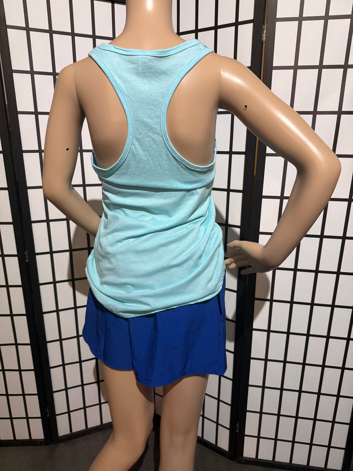 Women's Racerback Workout Tank - Push Thru It Anime Girl