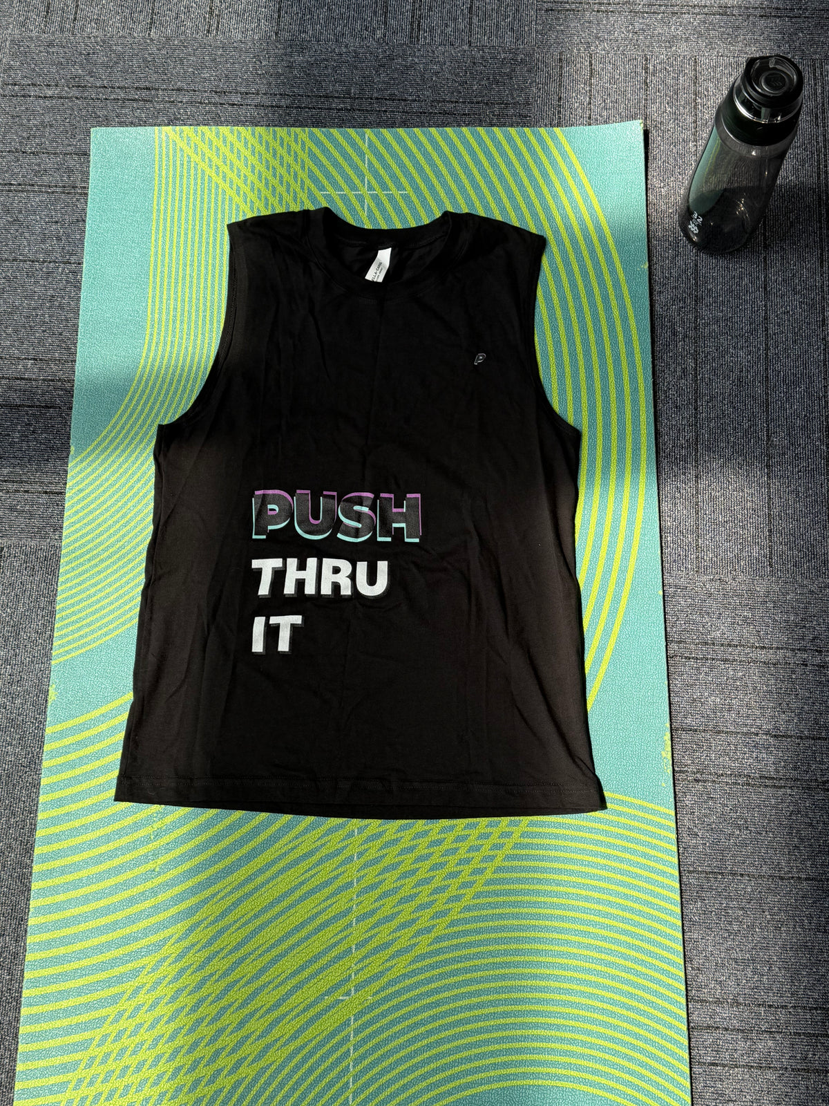 Unisex Workout Muscle Tank - Push Thru It Waist Print