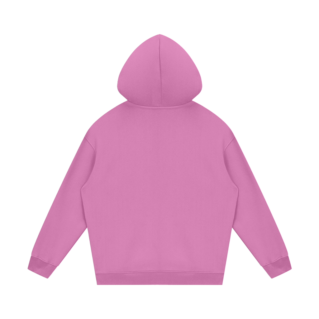 Unisex Heavyweight Relaxed Cotton Blend Hoodie - Push Thru It Original Tri-Color Print