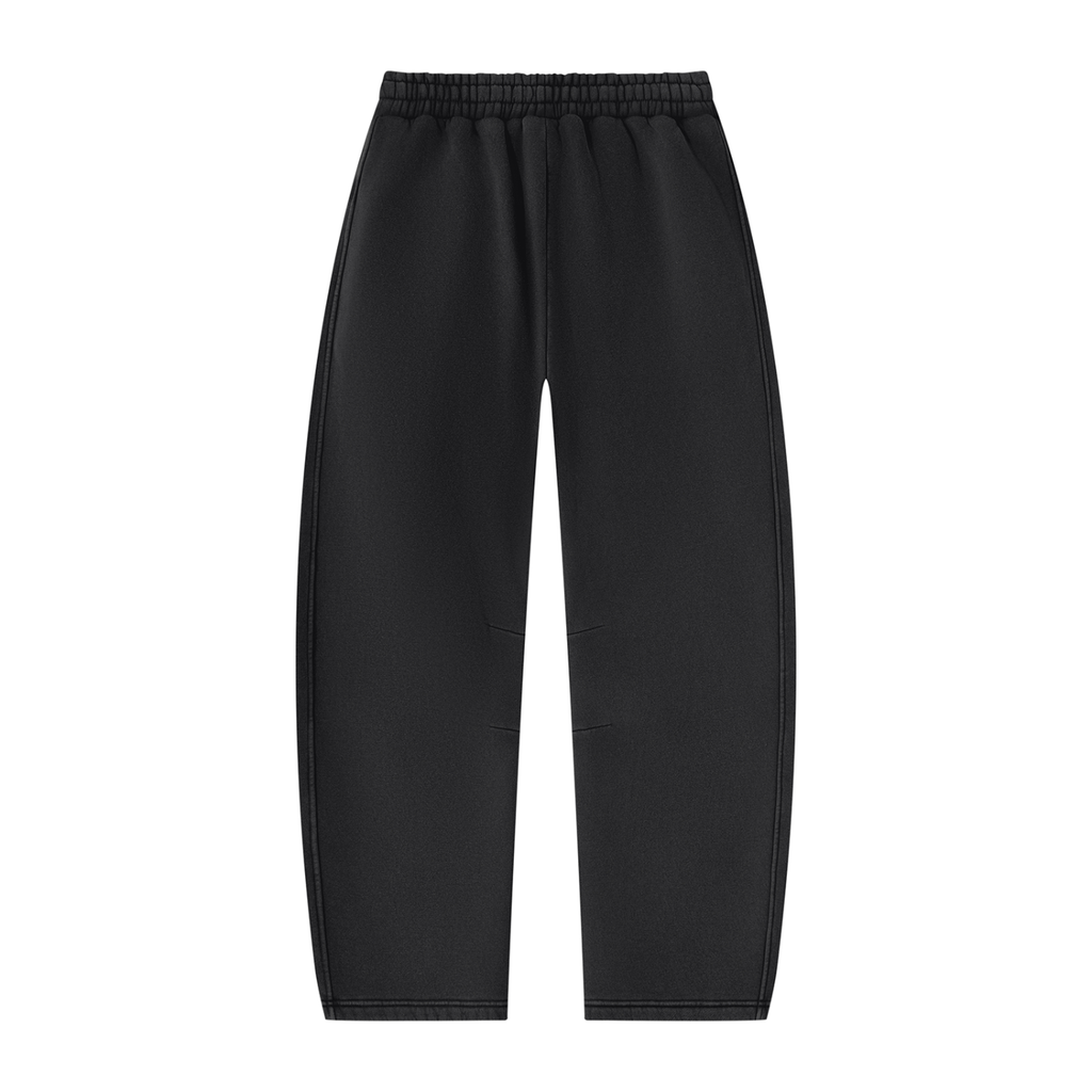 Unisex Vintage Wash Barrel Leg Fleece Sweatpants - Push Thru It Chrome Print