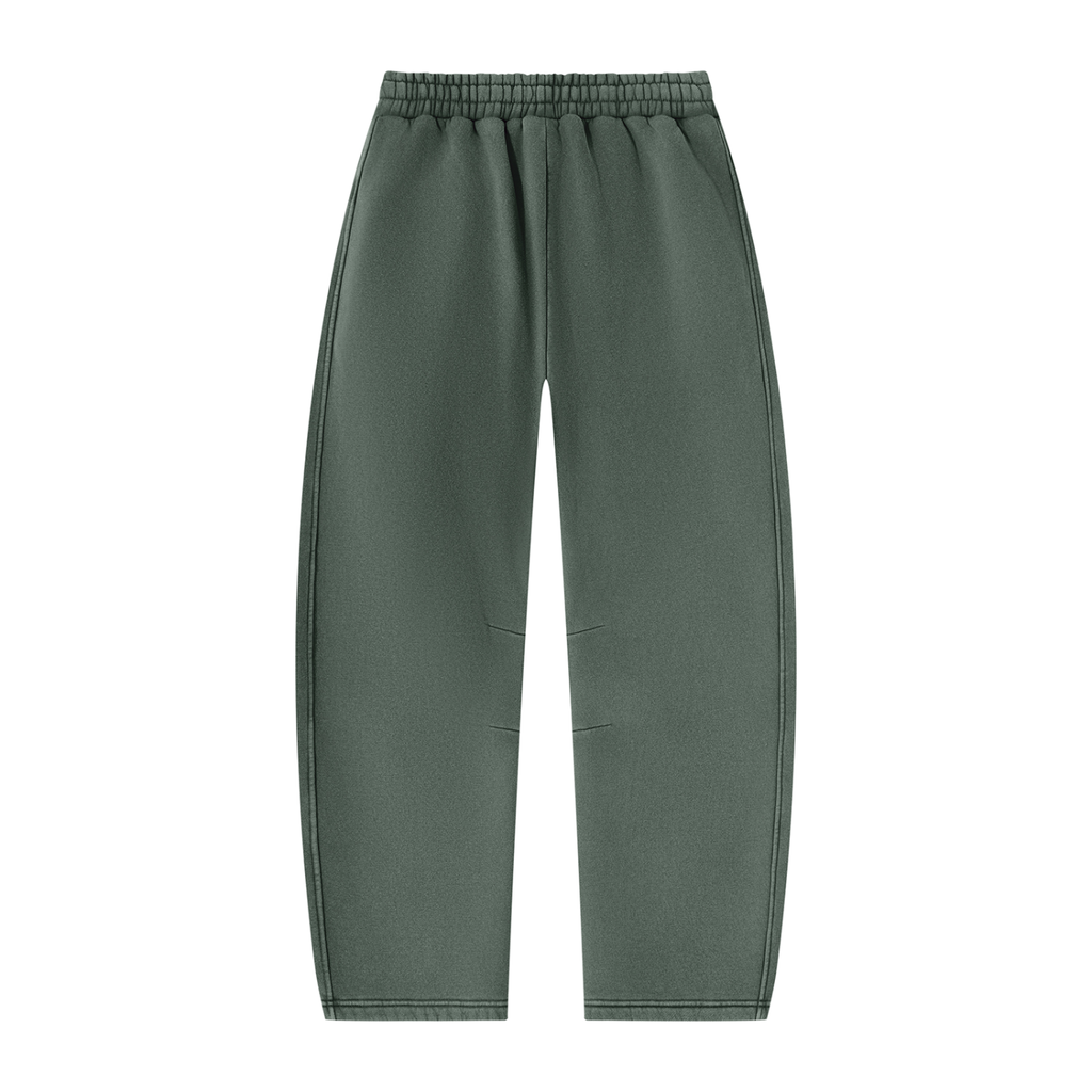 Unisex Vintage Wash Barrel Leg Fleece Sweatpants - Push Thru It Chrome Print