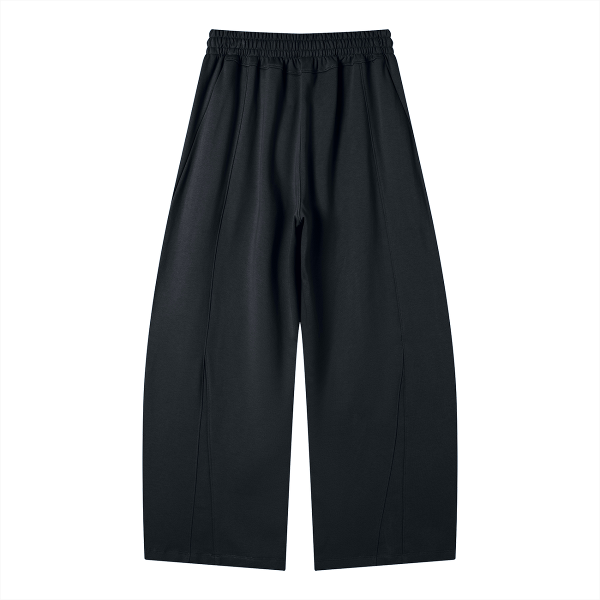 Heavyweight Drawstring Waistband Wide Leg Panel Sweatpants - Push Thru It Chrome Print