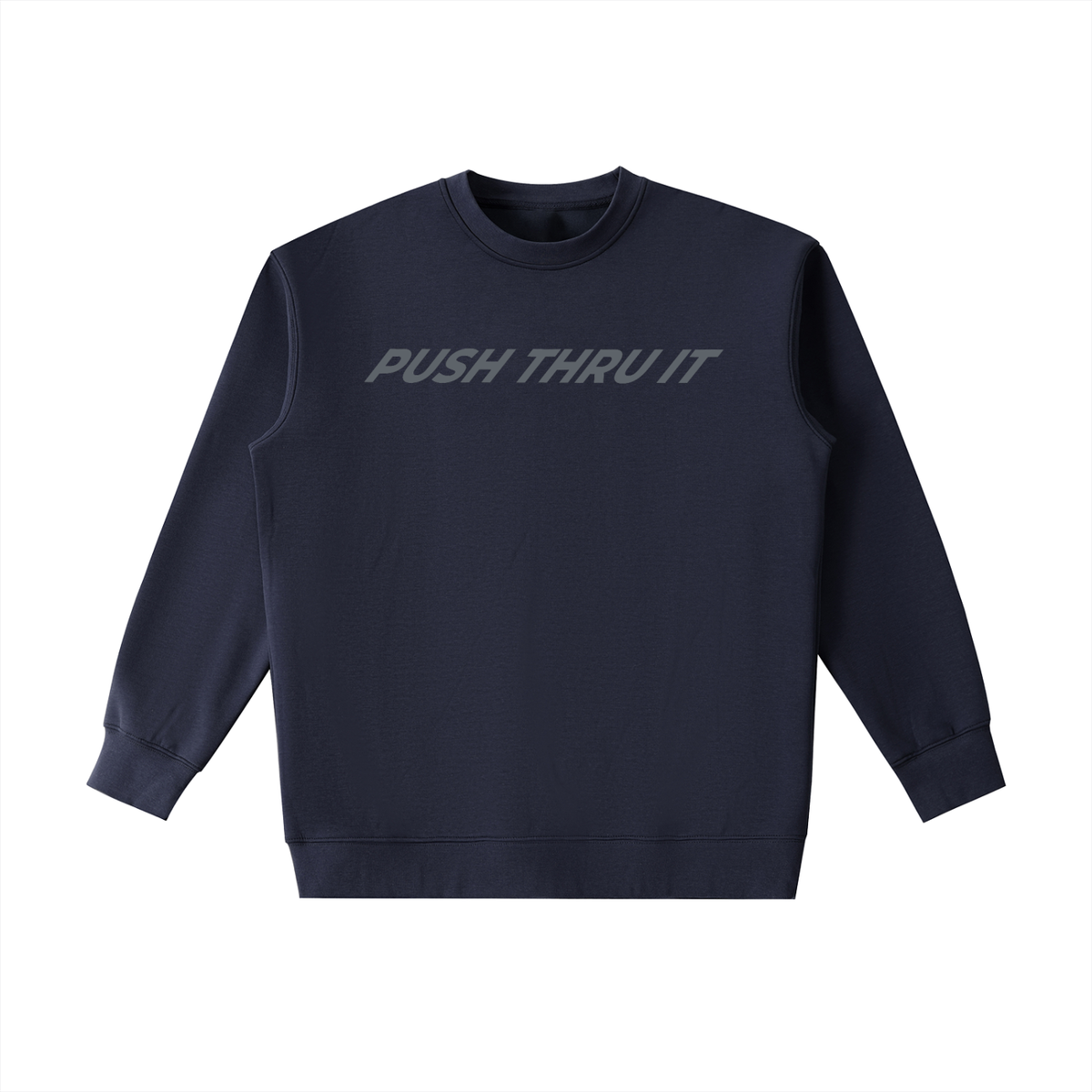 Heavyweight Drop Shoulder Crewneck Sweatshirt - Men's Push Thru It Brick Wall Graphic Back Print VT
