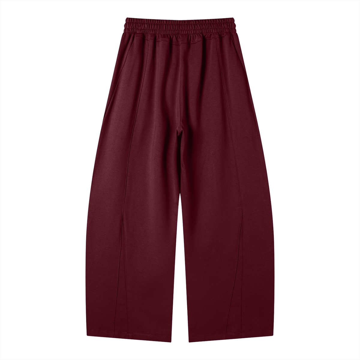 Heavyweight Drawstring Waistband Wide Leg Panel Sweatpants - Push Thru It Chrome Print